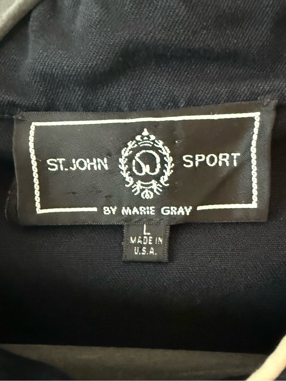 💙 St. John Sport by Marie Gray Navy Blue Zip Front Vest Women's Sz Large - Picture 6 of 13